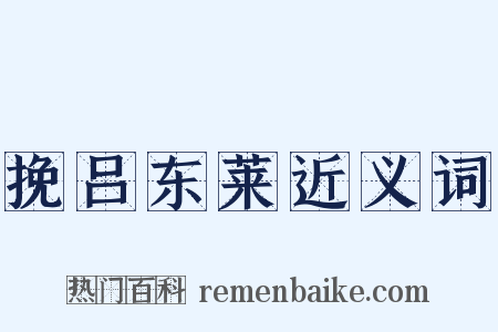 挽吕东莱近义词是什么意思的图片